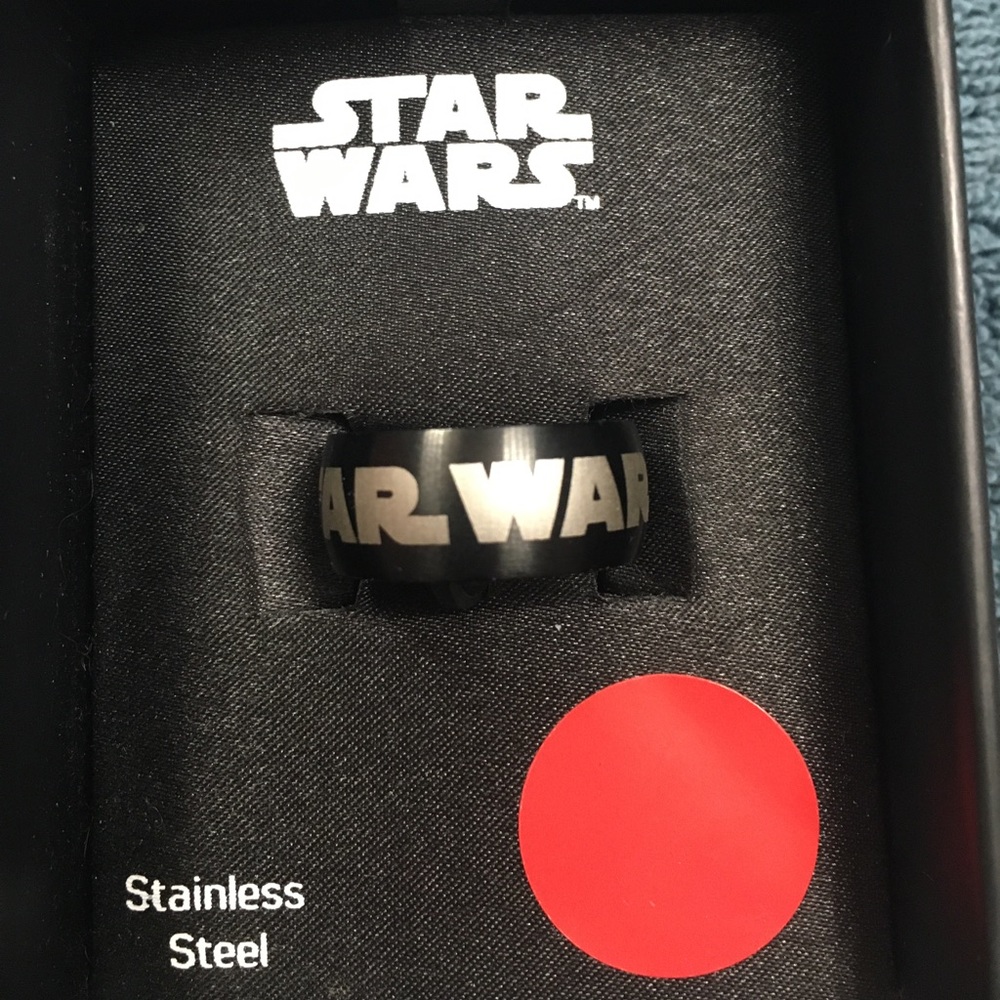 NWT Disney Star Wars Mens Stainless Steel Ring